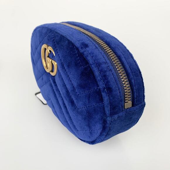 NWT Gucci GG Marmont Quilted Waist Bag Belt Bag Navy - Picture 8 of 16